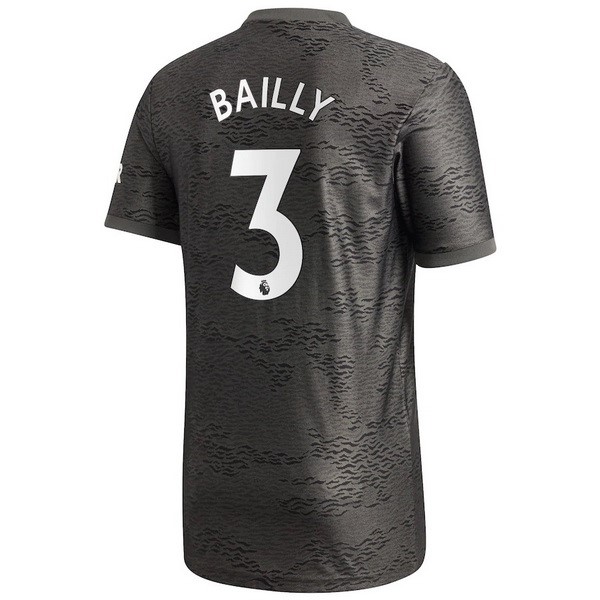 Camiseta Manchester United NO.3 Bailly Replica Segunda Ropa 2020/21 Negro